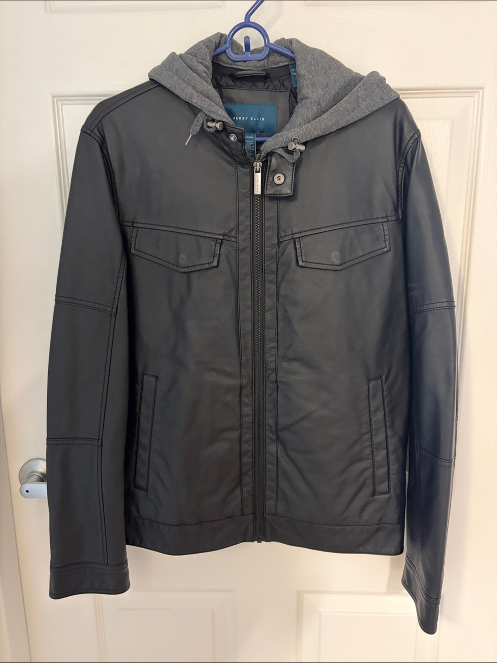 Perry Ellis Black Jacket with Gray Hood